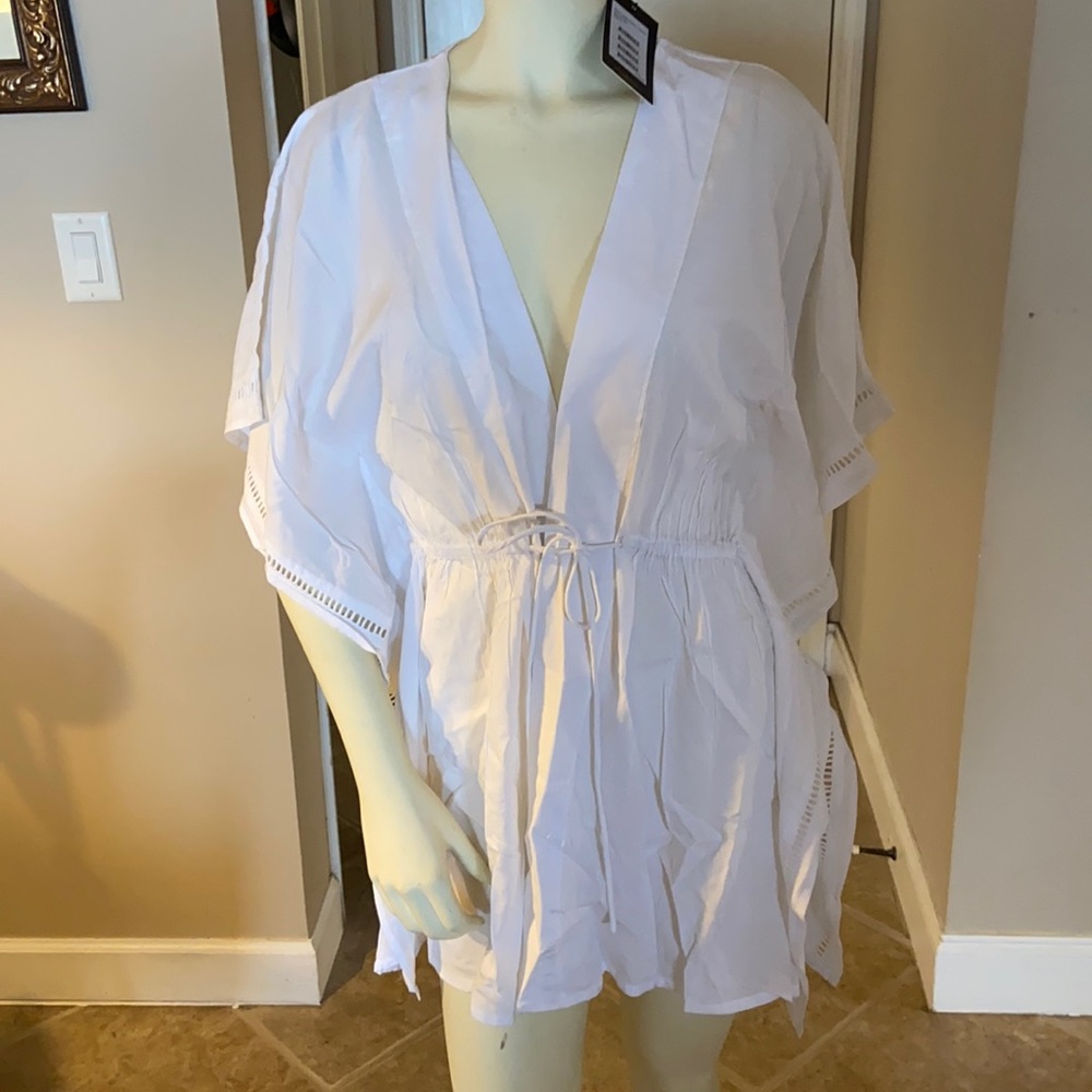 white beach/pool cover up